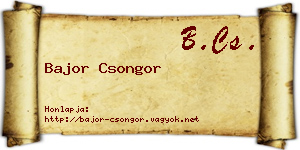 Bajor Csongor névjegykártya