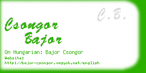 csongor bajor business card